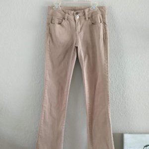 Spoon Jeans Low Rise 2 Button Bootcut Tan/Beige Stretch Jeans - Sz 32